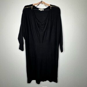 Michael Kors Black‎ and Gold Zipper Shift Dress- Sz XL
